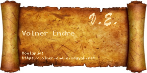 Volner Endre névjegykártya
